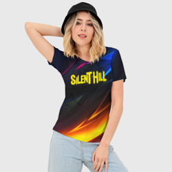 Женская футболка 3D Slim Silent hill stripes neon - фото 2