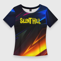 Женская футболка 3D Slim Silent hill stripes neon