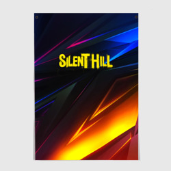 Постер Silent hill stripes neon