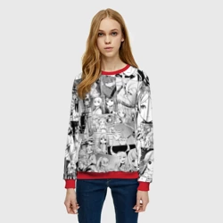 Женский свитшот 3D Провожающая в последний путь Фрирен узор - фото 2