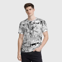 Мужская футболка 3D Провожающая в последний путь Фрирен узор - фото 2