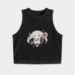 Женская укороченная майка-топ хлопок Чиби Фрирен