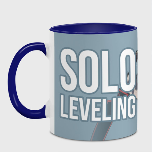 Кружка с полной запечаткой Solo Leveling - Son, цвет белый + синий - фото 2