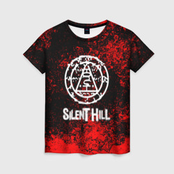 Женская футболка 3D Silent hill лого blood