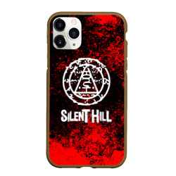 Чехол для iPhone 11 Pro Max матовый Silent hill лого blood