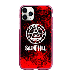 Чехол для iPhone 11 Pro Max матовый Silent hill лого blood