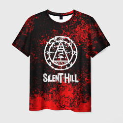 Мужская футболка 3D Silent hill лого blood