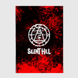 Постер Silent hill лого blood