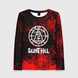 Женский лонгслив 3D Silent hill лого blood