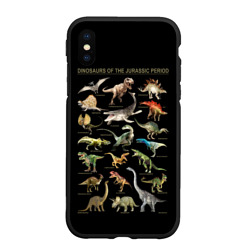 Чехол для iPhone XS Max матовый Dinosaurs of the Jurassic period