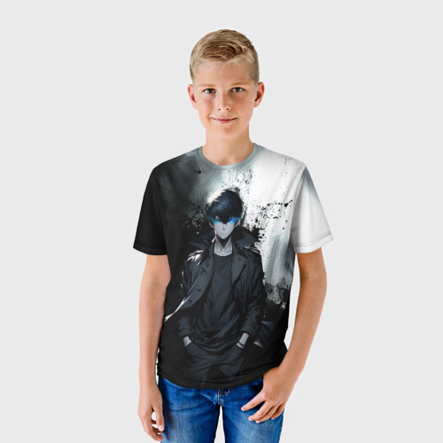Детская футболка 3D с принтом Сон герой - Поднятие уровня в одиночку, фото на моделе #1