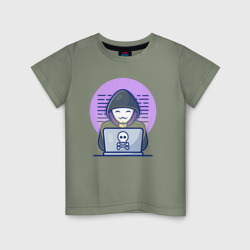 Детская футболка хлопок Хакер анонимус