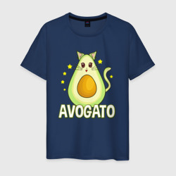 Котик авокадик – Мужская футболка хлопок с принтом купить со скидкой в -20%