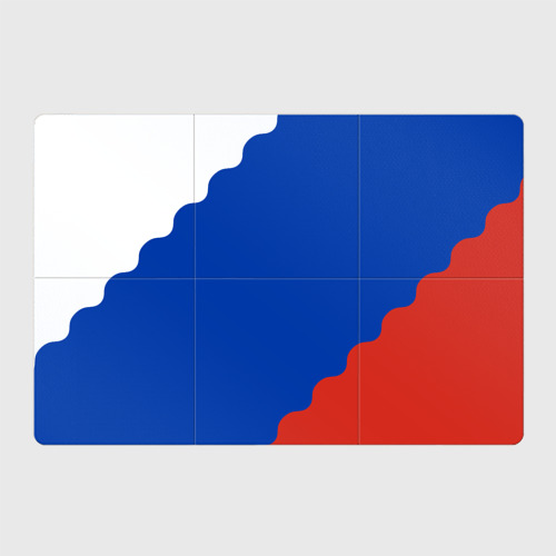 Магнитный плакат 3Х2 Триколор диагональный волнистый