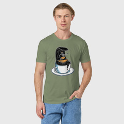 Мужская футболка хлопок Кофейный серфер - фото 2