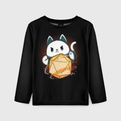Детский лонгслив 3D Котик мастер - DnD