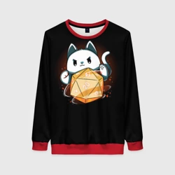 Женский свитшот 3D Котик мастер - DnD