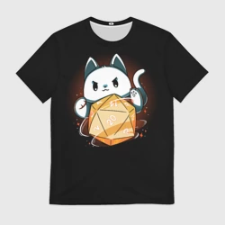 Мужская футболка 3D Котик мастер - DnD