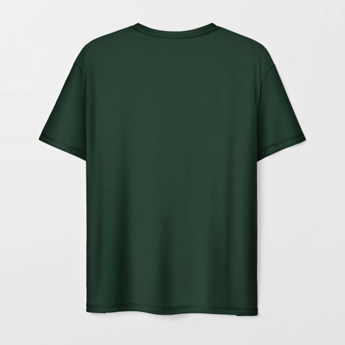 Мужская футболка 3D с принтом Зеленый водный дракон, вид сзади #1