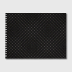 Чёрный клетчатый с коричневыми полосами – Альбом для рисования с принтом купить со скидкой в -45%