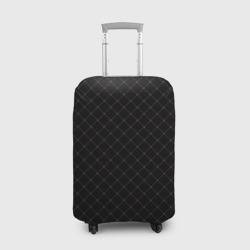 Чёрный клетчатый с коричневыми полосами – Чехол для чемодана 3D с принтом купить