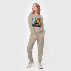 Женский костюм хлопок Рыжий кот рыцарь с мечом - фото 2