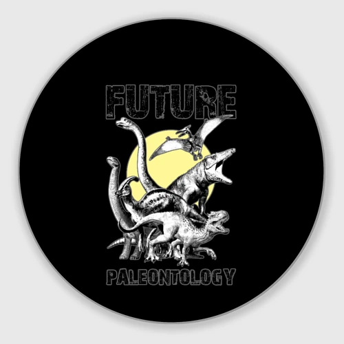 Круглый коврик для мышки Future paleontology