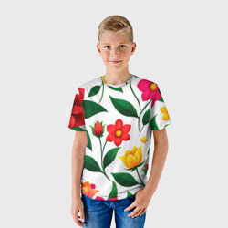 Детская футболка 3D Цветочный гарден - фото 2