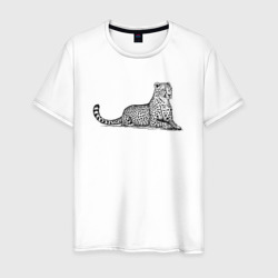 Леопард лежачий – Мужская футболка хлопок с принтом купить со скидкой в -20%