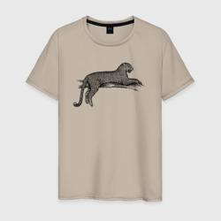 Леопард отдыхает – Мужская футболка хлопок с принтом купить со скидкой в -20%