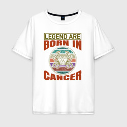 Мужская футболка хлопок Oversize Легенда рождается под знаком рак