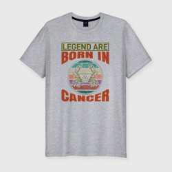 Мужская футболка хлопок Slim Легенда рождается под знаком рак