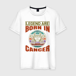 Мужская футболка хлопок Легенда рождается под знаком рак