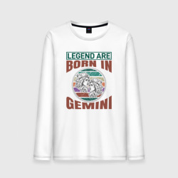 Мужской лонгслив хлопок Легенда рождается под знаком близнецы