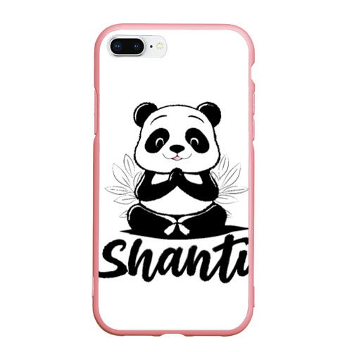 Чехол для iPhone 7Plus/8 Plus матовый с принтом Шанти панда, вид спереди #2