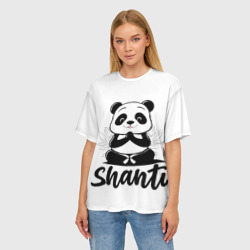 Женская футболка oversize 3D Шанти панда - фото 2
