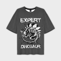 Мужская футболка oversize 3D Dinosaur expert 