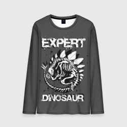 Мужской лонгслив 3D Dinosaur expert 