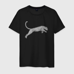 Прыжок леопарда – Мужская футболка хлопок с принтом купить со скидкой в -20%