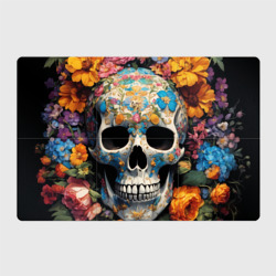 Магнитный плакат 3Х2 Bright flowers and skull