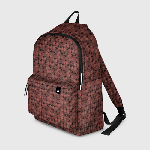 Рюкзак 3D Красно-коричневый паттерн
