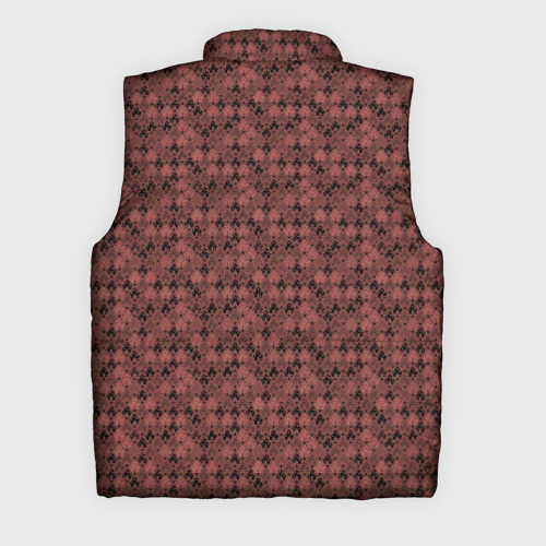 Мужской жилет утепленный 3D Красно-коричневый паттерн, цвет черный - фото 2