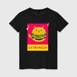 Catburger – Женская футболка хлопок с принтом купить со скидкой в -20%