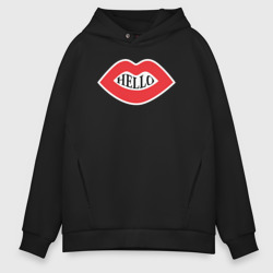 Мужское худи Oversize хлопок Hello lips