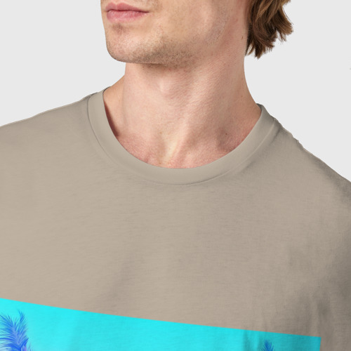 Мужская футболка хлопок ЖДУ GTA VI, цвет миндальный - фото 6