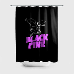 Штора 3D для ванной Black Pink - Sabbath