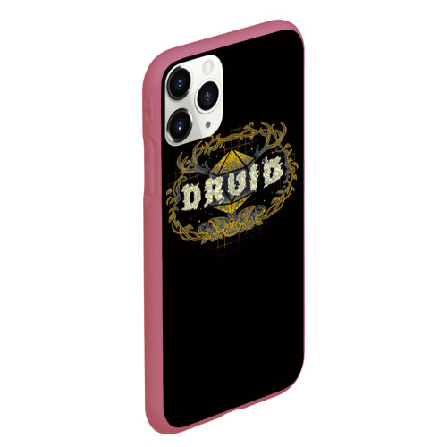 Чехол для iPhone 11 Pro Max матовый Druid - DnD, цвет малиновый - фото 3