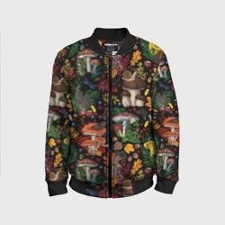 Детский бомбер 3D Фон с лесными грибами