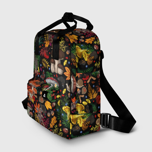 Женский рюкзак 3D Фон с лесными грибами - фото 2