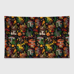 Флаг-баннер Фон с лесными грибами